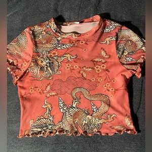 Asian Dragon crop top